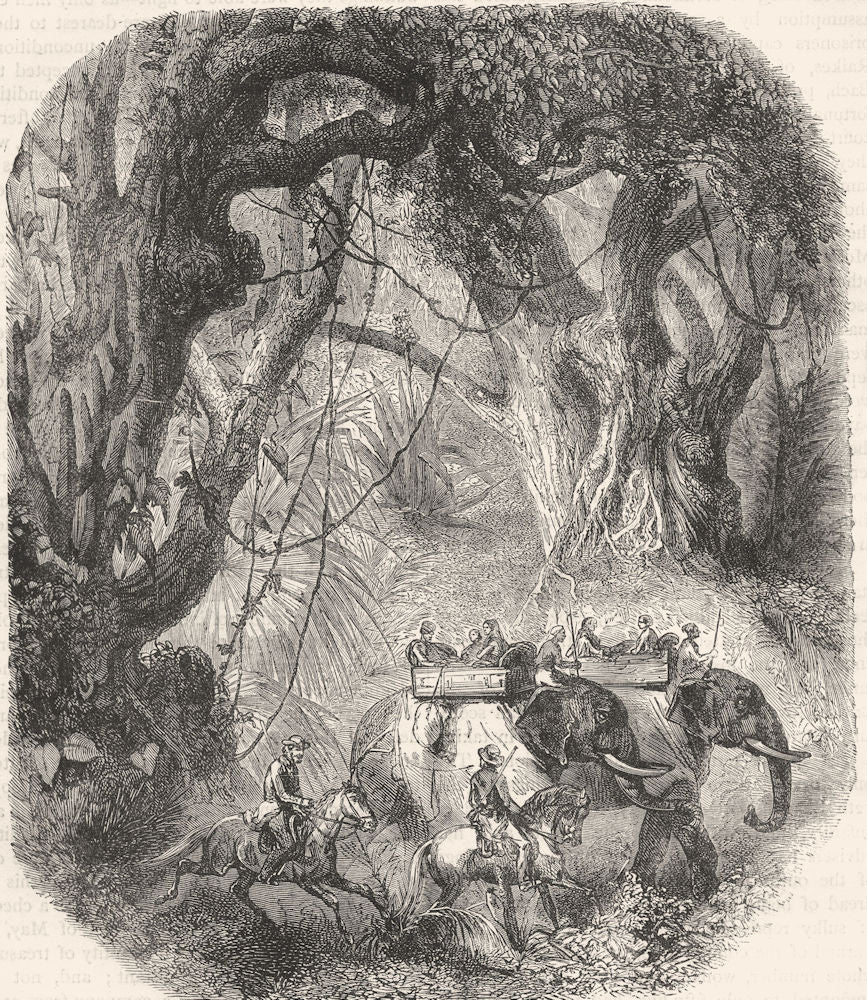 PAKISTAN. Flight of Europeans from the Mutineers c1880 old antique print
